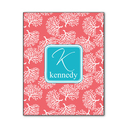 Coral & Teal Wood Print - 11x14 (Personalized)