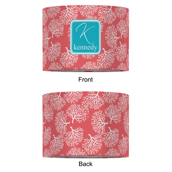 Coral & Teal 12" Drum Lampshade - APPROVAL (Fabric)