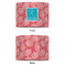 Coral & Teal 12" Drum Lampshade - APPROVAL (Fabric)