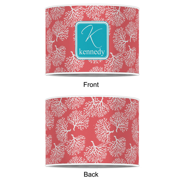 Coral & Teal 12" Drum Lampshade - APPROVAL (Poly Film)