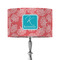 Coral & Teal 12" Drum Lamp Shade - Fabric (Personalized)