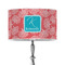 Coral & Teal 12" Drum Lamp Shade - Poly-film (Personalized)