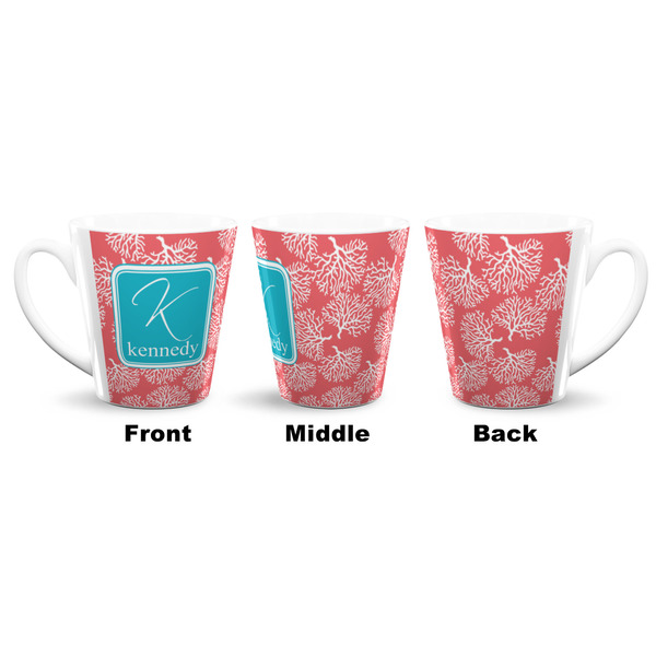 Coral & Teal 12 Oz Latte Mug - Approval