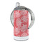 Coral & Teal 12 oz Stainless Steel Sippy Cups - FULL (back angle)