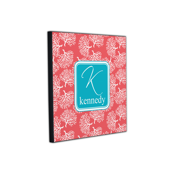 Coral & Teal 12x12 Wood Print - Angle View