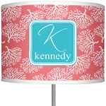 Coral & Teal 13" Drum Lamp Shade (Personalized)