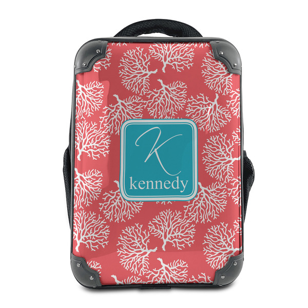 Custom Coral & Teal 15" Hard Shell Backpack (Personalized)