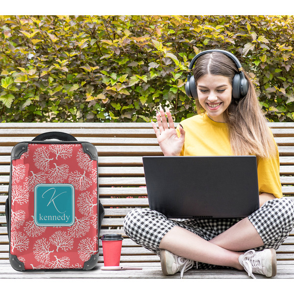 Coral & Teal 15" Backpack - LIFESTYLE