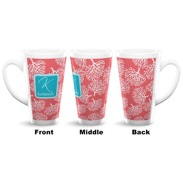 Coral & Teal 16 Oz Latte Mug - Approval