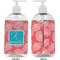 Coral & Teal 16 oz Plastic Liquid Dispenser- Approval- White