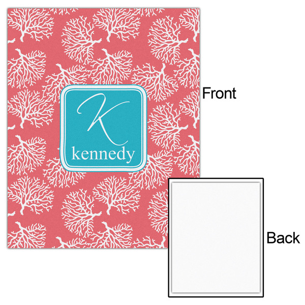 Coral & Teal 16x20 - Matte Poster - Front & Back