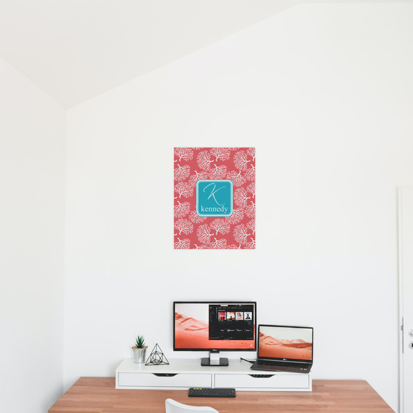 Coral & Teal 16x20 - Matte Poster - On the Wall