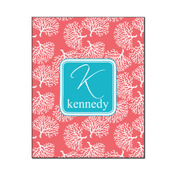 Coral & Teal Wood Print - 16x20 (Personalized)