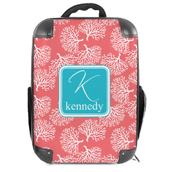 Coral & Teal Hard Shell Backpack (Personalized)