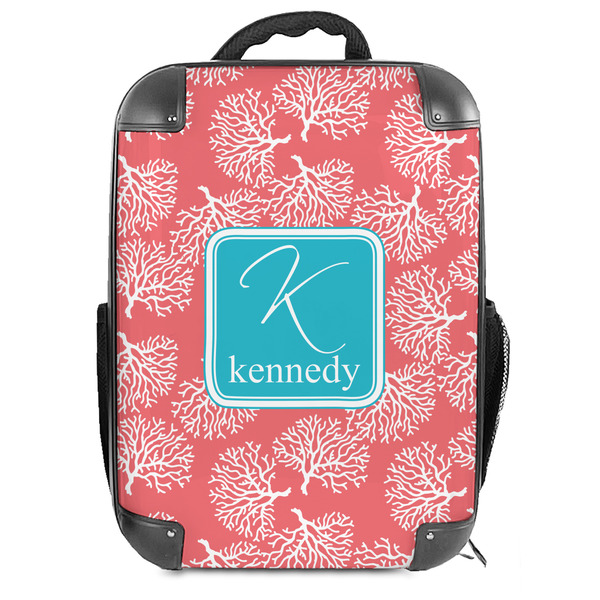 Custom Coral & Teal 18" Hard Shell Backpack (Personalized)