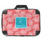 Coral & Teal 18" Laptop Briefcase - FRONT