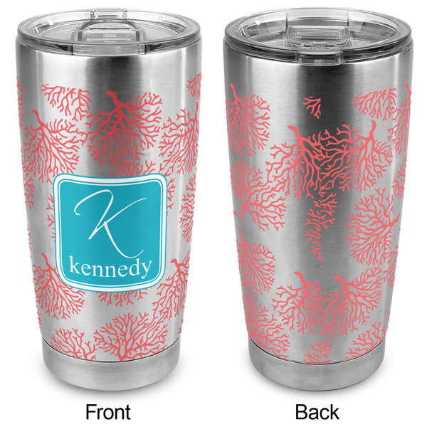 Coral & Teal 20oz SS Tumbler - Full Print - Approval