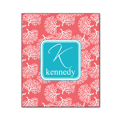 Coral & Teal Wood Print - 20x24 (Personalized)