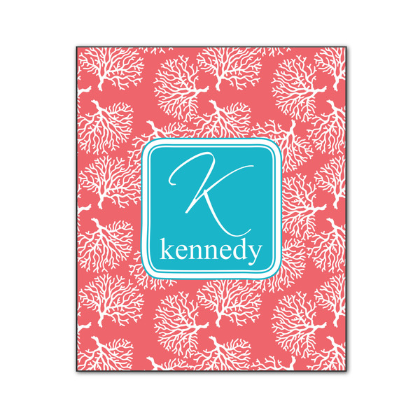 Coral & Teal 20x24 Wood Print - Front View