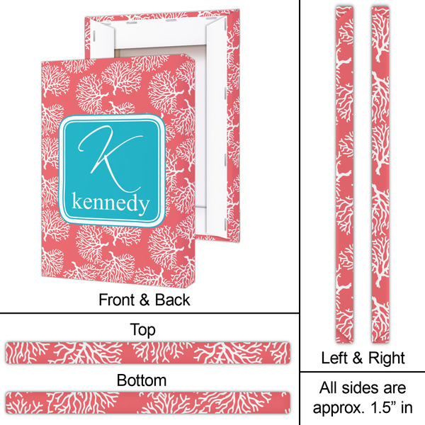 Coral & Teal 20x30 - Canvas Print - Approval