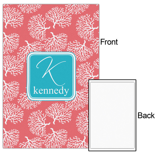Coral & Teal 20x30 - Matte Poster - Front & Back