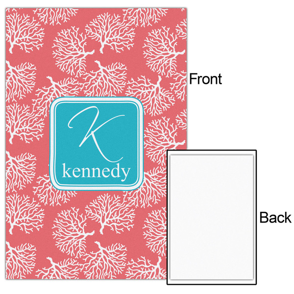 Coral & Teal 24x36 - Matte Poster - Front & Back