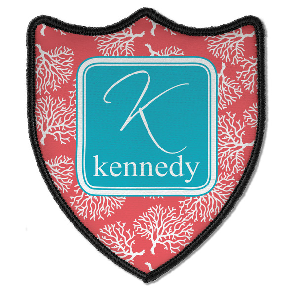 Coral & Teal 3 Point Shield