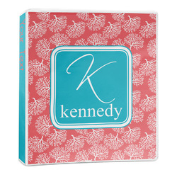 Coral & Teal 3-Ring Binder (Personalized)