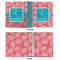 Coral & Teal 3 Ring Binders - Full Wrap - 1" - APPROVAL
