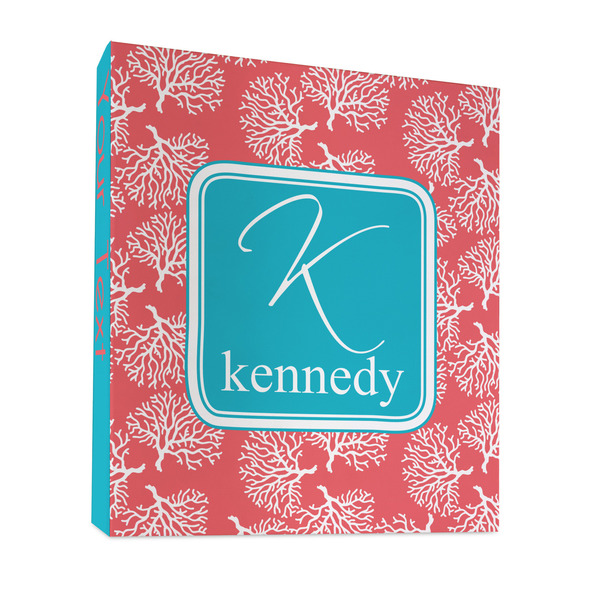 Custom Coral & Teal 3 Ring Binder - Full Wrap - 1" (Personalized)