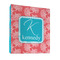 Coral & Teal 3 Ring Binders - Full Wrap - 1" - FRONT