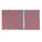 Coral & Teal 3 Ring Binders - Full Wrap - 1" - OPEN INSIDE