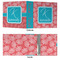 Coral & Teal 3 Ring Binders - Full Wrap - 3" - APPROVAL