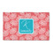 Coral & Teal 3' x 5' Patio Rug (Personalized)