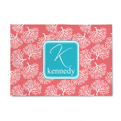 Coral & Teal 4' x 6' Indoor Area Rug (Personalized)