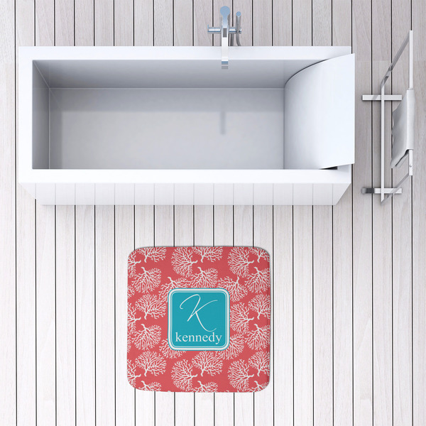 Coral & Teal 48x48 Foam Memory Mat - LIFESTYLE