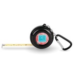 Coral & Teal Pocket Tape Measure - 6 Ft w/ Carabiner Clip (Personalized)