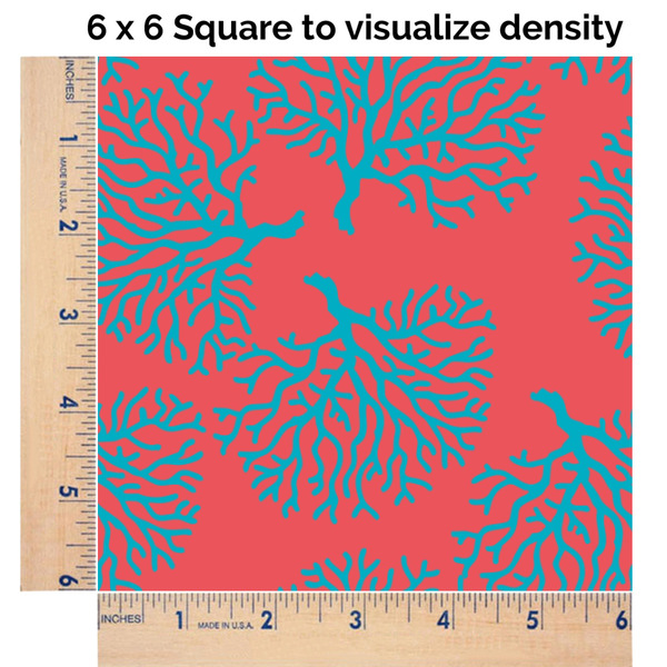Coral & Teal 6x6 Swatch of Fabric