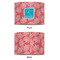 Coral & Teal 8" Drum Lampshade - APPROVAL (Fabric)