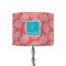 Coral & Teal 8" Drum Lamp Shade - Fabric (Personalized)