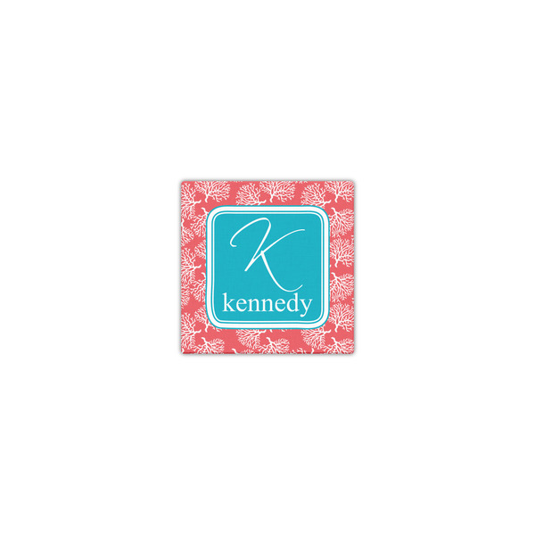 Coral & Teal 8x8 - Canvas Print - Front View