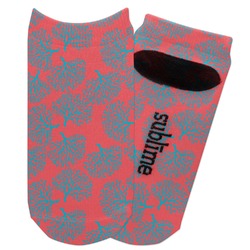 Coral & Teal Adult Ankle Socks (Personalized)