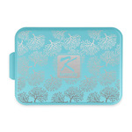 Coral & Teal Aluminum Baking Pan with Teal Lid (Personalized)