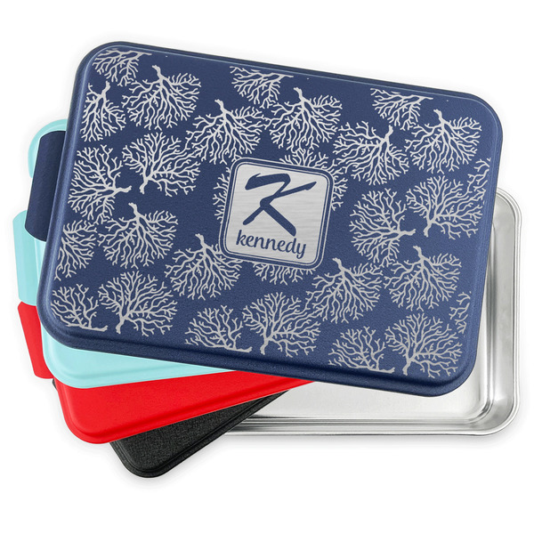 Coral & Teal Aluminum Cake Pan with Lid - PARENT/MAIN