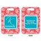 Coral & Teal Aluminum Luggage Tag (Front + Back)