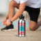 Coral & Teal Aluminum Water Bottle - Silver LIFESTYLE