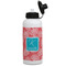 Coral & Teal Aluminum Water Bottle - White Front