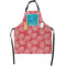 Coral & Teal Apron With Pockets w/ Name and Initial