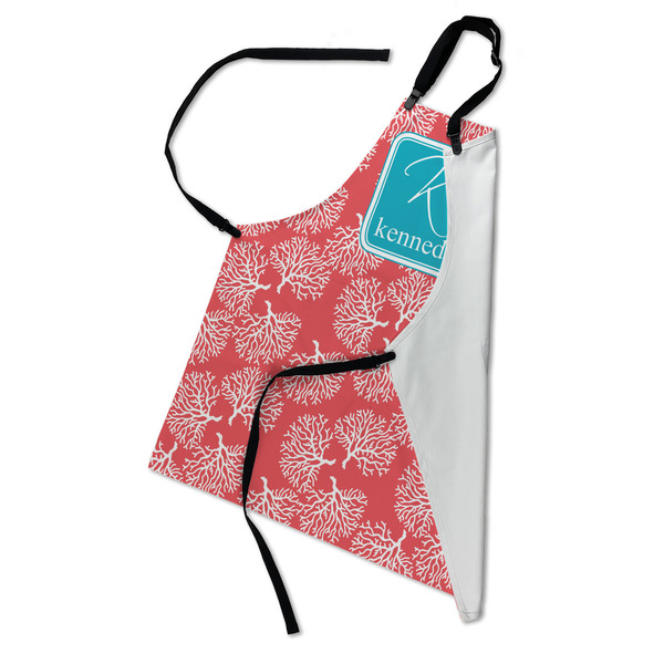 Coral & Teal Apron - Folded