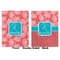 Coral & Teal Baby Blanket (Double Sided - Printed Front and Back)